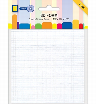 Foam blokjes MINI 3x3 mm - 2 mm dik 3.3096