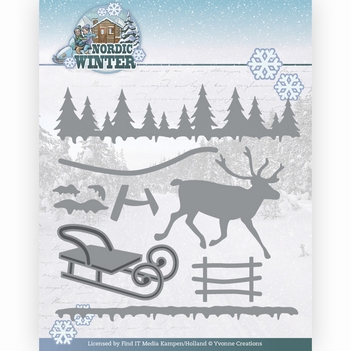 Yvonne Creations Snijmal Nordic Winter - Scene YCD10293
