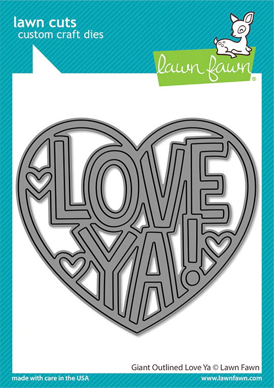 Lawn Fawn Snijmal Giant Outlined Love Ya LF3020