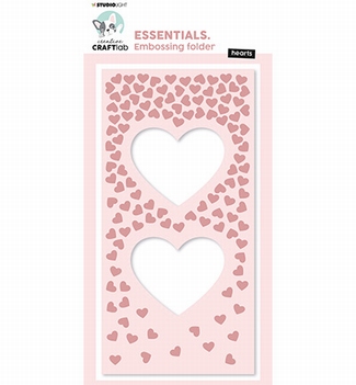 Craft Lab Embossingfolder Slimline Hearts CCL-ES-EMB13