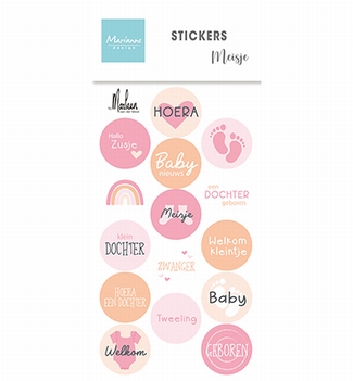 Marianne Design Stickervel Meisje CA3183