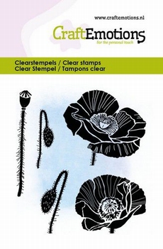 Craft Emotions Clear Stamp Klaproos 130501/5011*