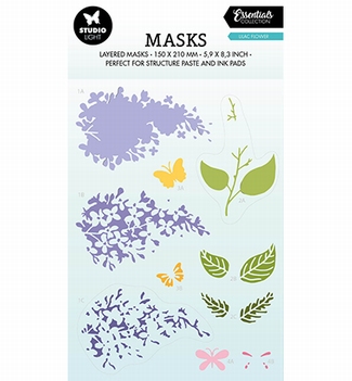 Studio Light Mask Stencil Lilac Flowers SL-ES-MASK172