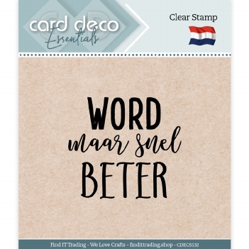 Card Deco Clear Stamp Word maar snel beter CDECS132