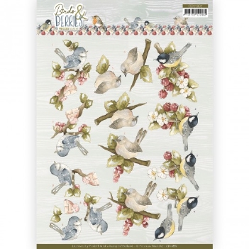 Precious Marieke knipvel Birds & Berries - Raspberry CD11881