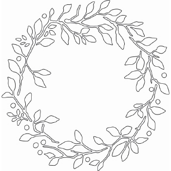 Card-io Mask Stencil Tattered Wreath CDSTTA-01