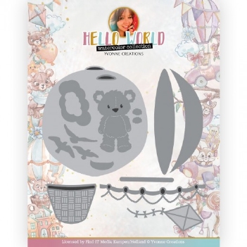 Yvonne Creations Snijmal Hello World - Balloon YCD10301