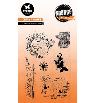 Studio Light Clear Stamp Grunge Flowers SL-GR-STAMP397