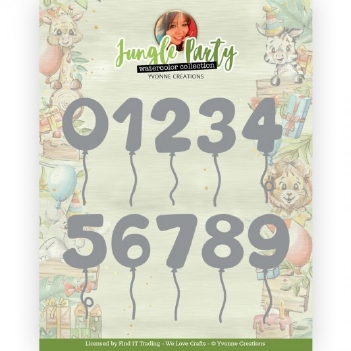 Yvonne Creations Snijmal Jungle Party - Numbers YCD10304