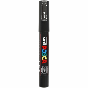 Uni Posca Fine Marker Zwart PC-1M