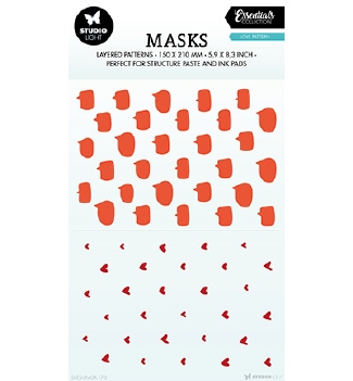 Studio Light Mask Stencil Love Pattern SL-ES-MASK176