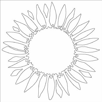 Card-io Mask Stencil Sunflower STSU-02