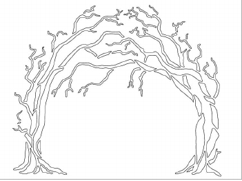 Card-io Mask Stencil Tree Arch CDSTTR-02