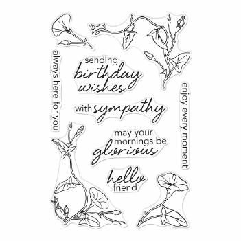 Hero Arts Clear Stamp Morning Glory Messages CM688*