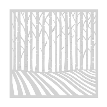 Hero Arts Mask Stencil Birch Trees SA204*