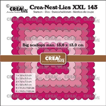Crea-Nest-Lies set Snijmal Scalloped Square CLNestXXL143