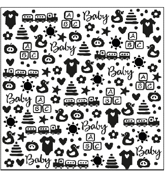 Nellie Snellen 3D Embossing Folder Babythings EF3D071