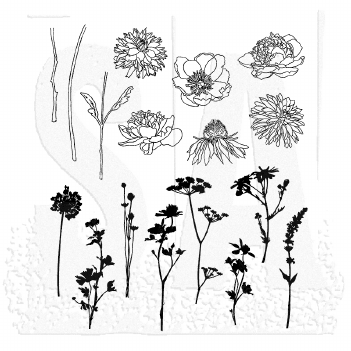 Stampers Anonymous Cling Stamp Mini Bouquet CMS269