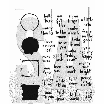 Stampers Anonymous Cling Stamp Note Quotes CMS463