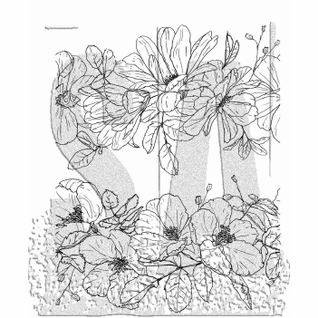 Stampers Anonymous Cling Stamp Floral Trims CMS461