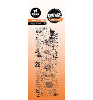 Studio Light Clear Stamp Grunge Poppy Flower SL-GR-STAMP443