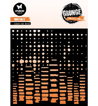 Studio Light Mask Stencil Grunge Lines & Dots SL-GR-MASK206