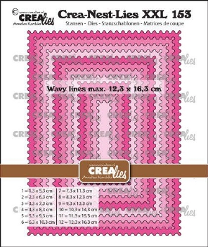 Crea-Nest-Lies set Snijmal Rectangle Wavy Edge CLNestXXL153