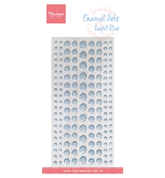 Marianne Design Enamel Dots - Light Blue Glitter PL4526