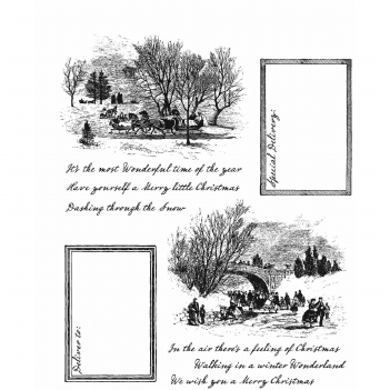Stampers Anonymous Cling Stamp Scenic Holiday CMS391