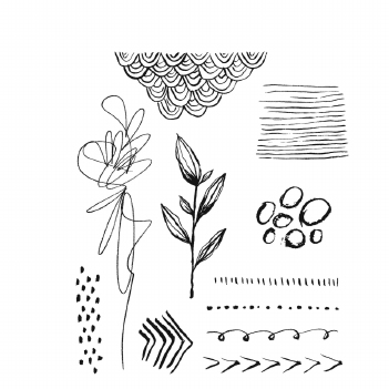 Stampers Anonymous Cling Stamp Media Marks 1   CMS362
