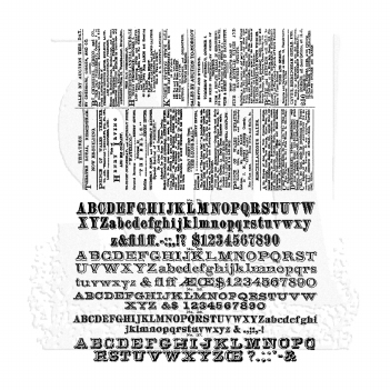 Stampers Anonymous Cling Stamp Newsprint & Type CMS266