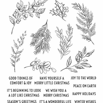 Stampers Anonymous Cling Stamp Sketch Greenery CMS429