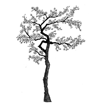 Lavinia Clear Stamp Cherry Blossom Tree LAV015