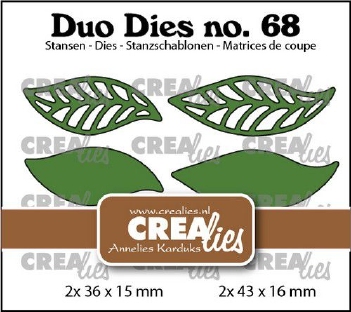 Crealies Duo Dies nr. 68 Leaves CLDD68