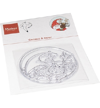 Marianne Design clear stamp Hetty's Gnome & Deer HT1672