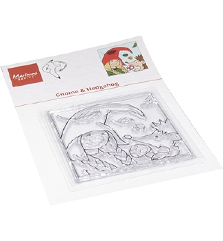 Marianne Design clear stamp Hetty's Gnome & Hedgehog HT1671
