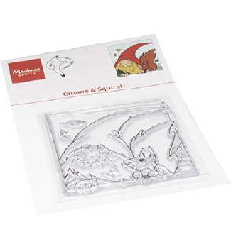 Marianne Design clear stamp Hetty's Gnome & Squirrel HT1670
