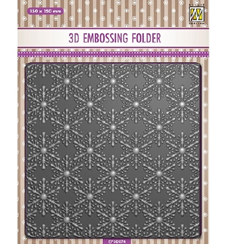 Nellie Snellen 3D Embossing Folder Snowflakes EF3D074