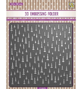 Nellie Snellen 3D Embossing Folder Trees EF3D076