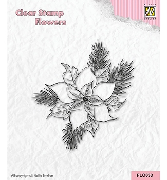 Nellie Snellen Clear Stamp Flowers Poinsettia FLO033