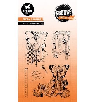 Studio Light Clear Stamp Grunge Sewing Invent SL-GR-STAMP516
