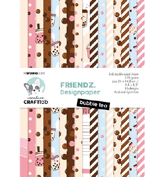 Craftlab Designpapier Bubble Tea CCL-FR-PP116
