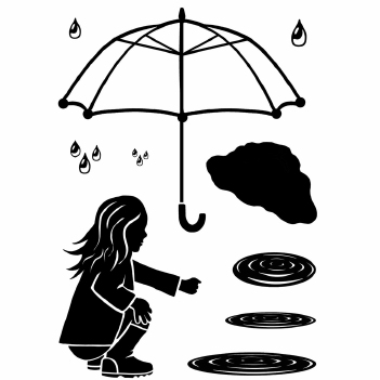 Card-io Clear Stamp Umbrella Weather CCSTUMB-01