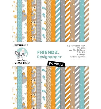 Craftlab Designpapier Pawerful CCL-FR-PP119