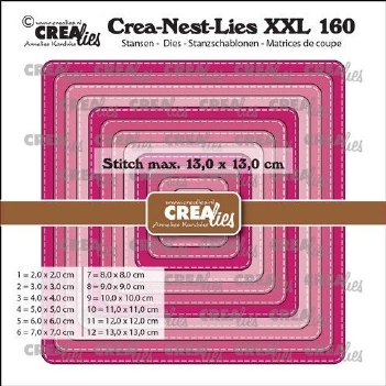 Crea-Nest-Lies set Snijmal Square Stitch CLNestXXL160