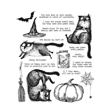 Stampers Anonymous Cling Stamp Snarky Cat CMS407