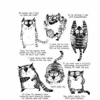Stampers Anonymous Cling Stamp Snarky Cat CMS392