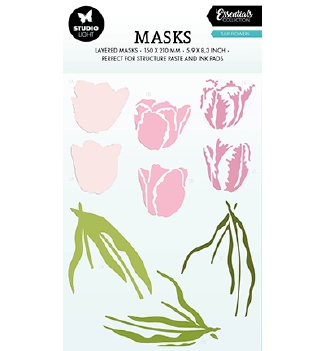 Studio Light Mask Stencil Tulip Flowers SL-ES-MASK248