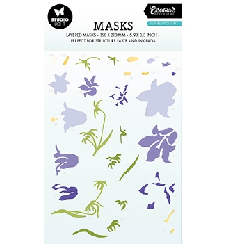 Studio Light Mask Stencil Blue Bell Flowers SL-ES-MASK247