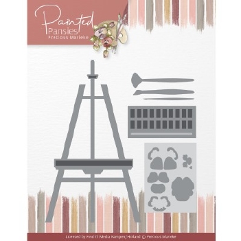 Precious Marieke Snijmal Painted Pansies - Easel PM10262